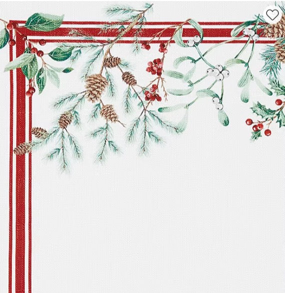 Elrene Home Fashions Winter Berry Tablecloth 70 Width/Inches, 70 Length/Inches