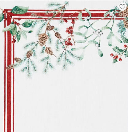 Elrene Home Fashions Winter Berry Tablecloth 70 Width/Inches, 70 Length/Inches