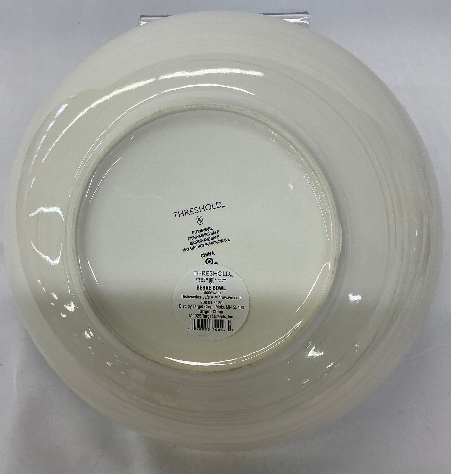Stoneware Serving Bowl White/Blue, 59.7 fl oz,