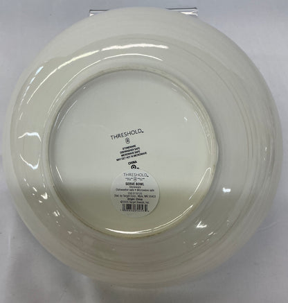 Stoneware Serving Bowl White/Blue, 59.7 fl oz,