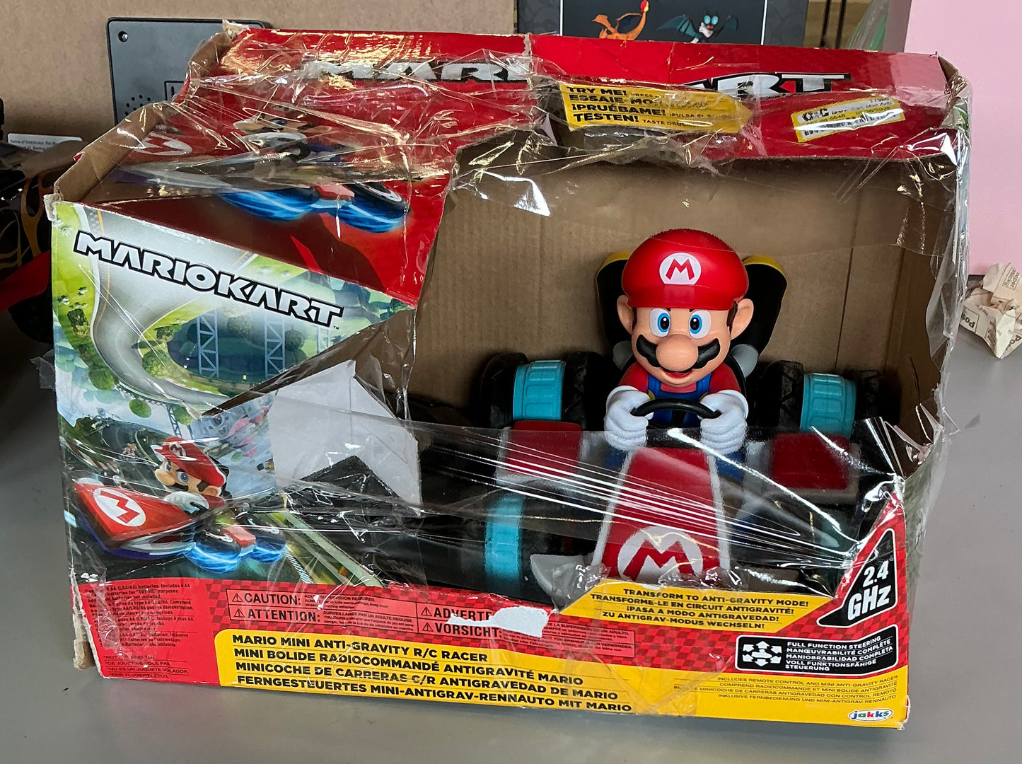 Mario Kart mini anti-gravity R/C racer - AS IS - USED - OPEN/DAMAGED BOX