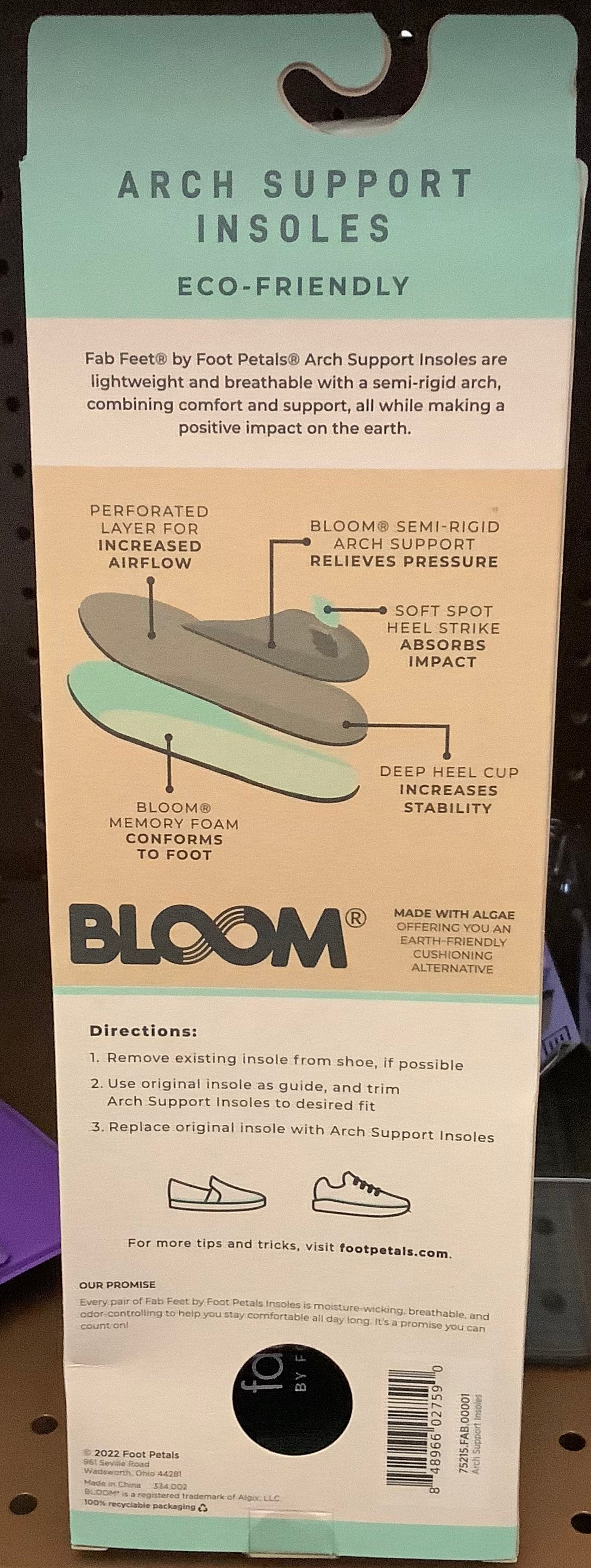 Fab Feet Women's by Foot Petals Insoles Cushions - Gray