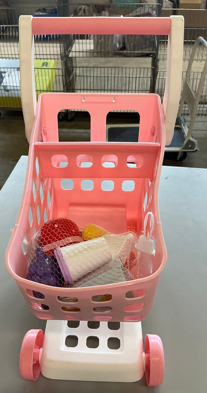 Gigglescape shopping cart and accessories playset: fits 14-inch dolls, includes play food, 12 doll accessories - AS IS - SOME MINOR COSMETIC FLAWS