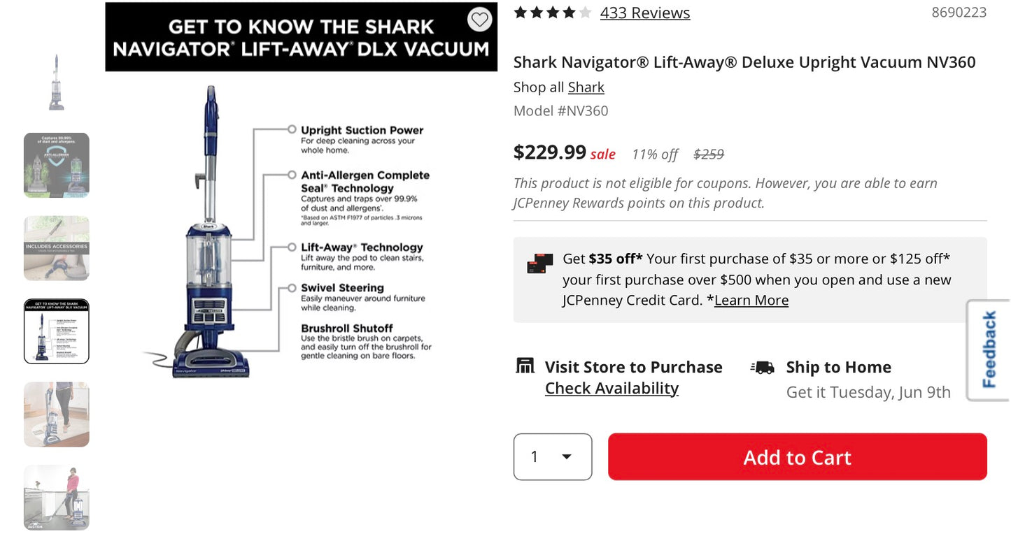 Shark Navigator® Lift-Away® Deluxe Upright Vacuum