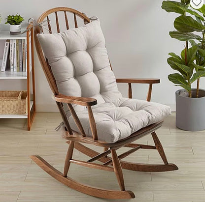 Sweet Home Collection™ Rocking Chair Cushion 2 Piece Tufted Non Slip Set of Upper and Lower Cushions