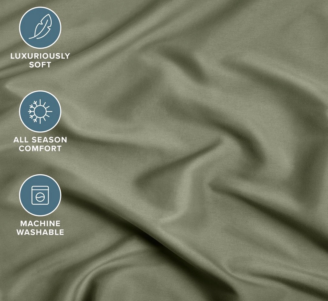 Bare Home ultra soft fitted sheet Twin XL-Sage