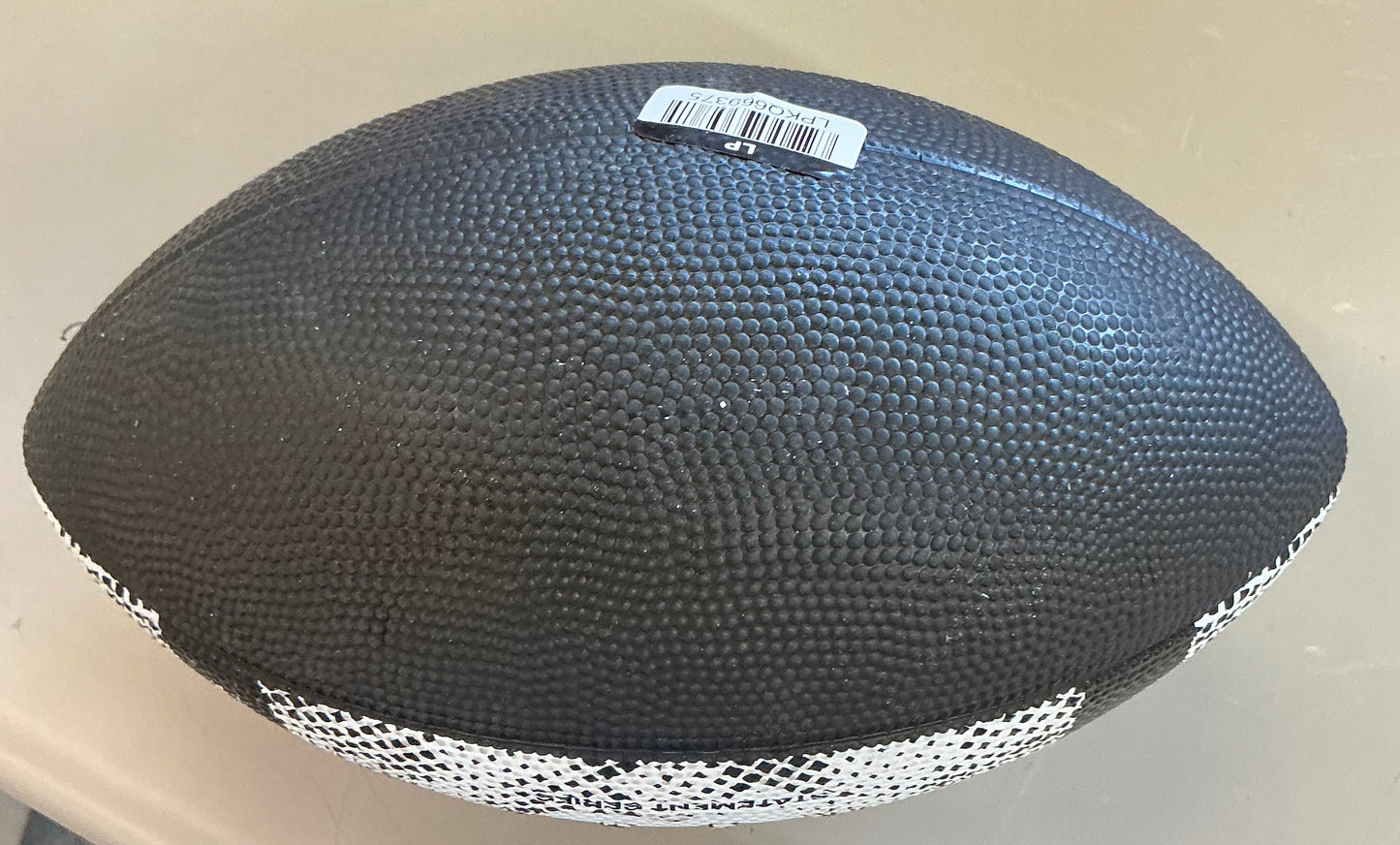 Wilson NCAA statement jr football - black/gray: size 6, butyl bladder, rubber shell - SOME MINOR COSMETIC FLAWS