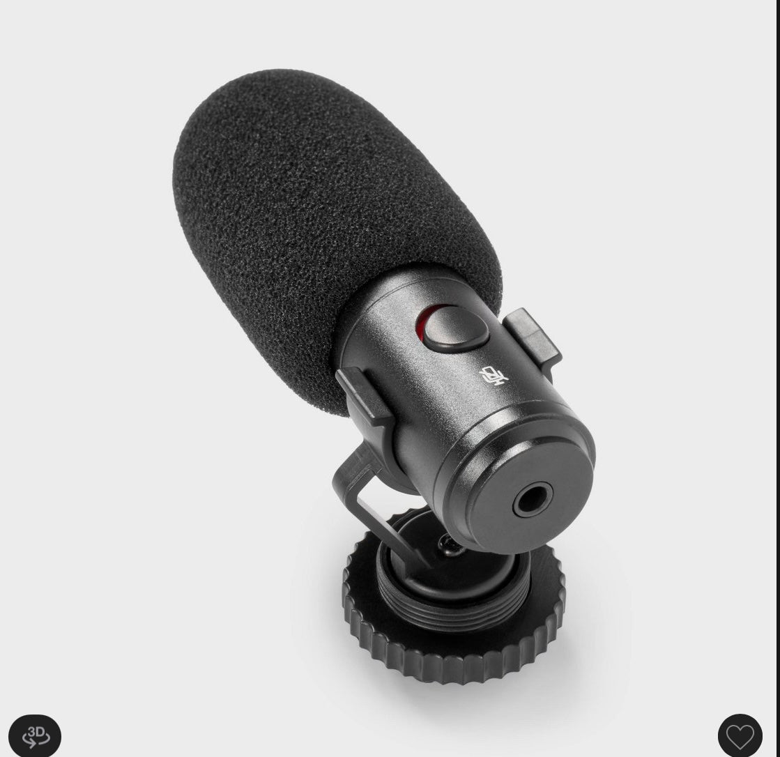 Cardioid microphone - black: lavalier condenser, 3.5mm jack, omnidirectional - open/damaged packaging