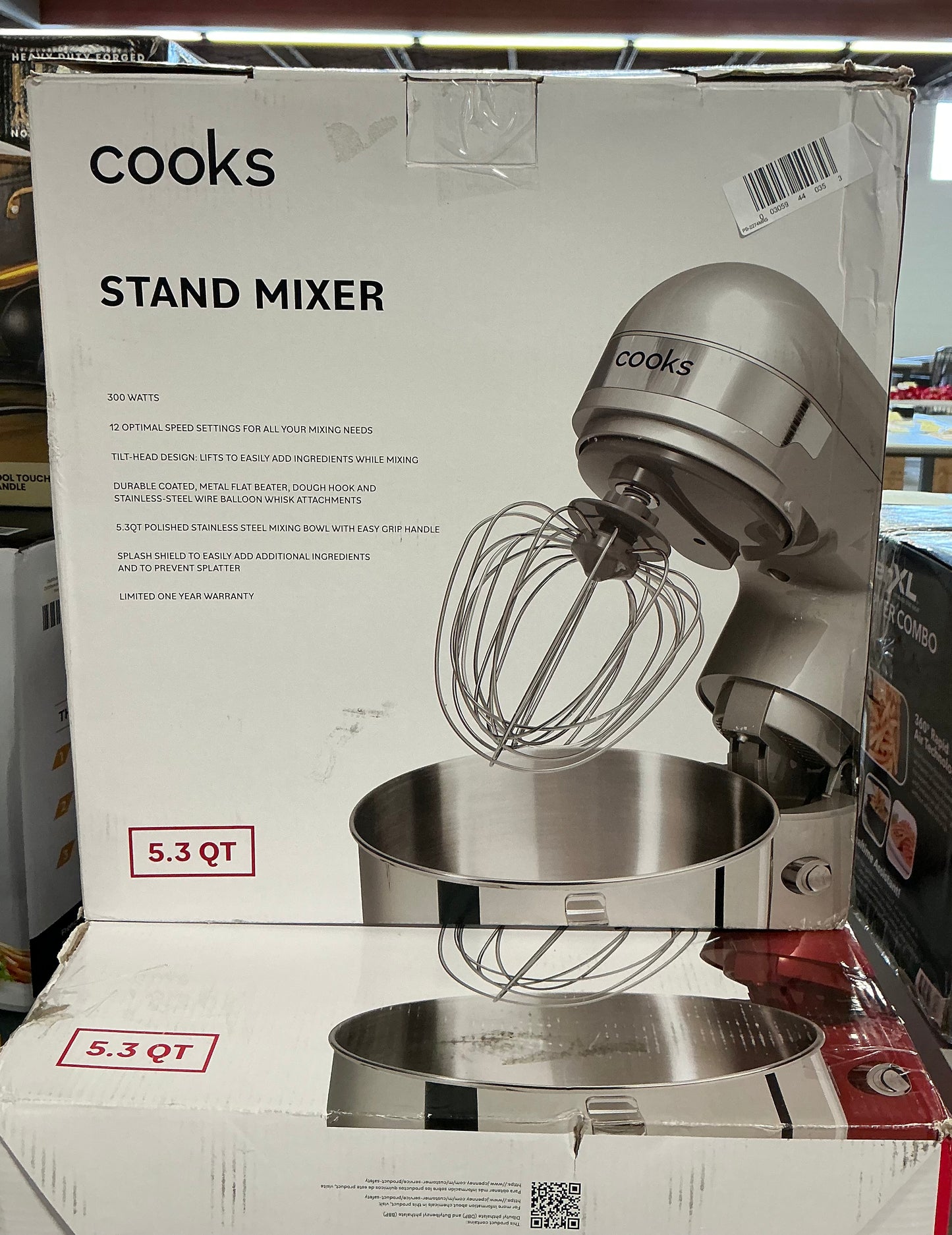 Cooks 5.3-Quart Stand Mixer