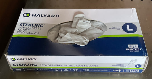 HALYARD Sterling* Nitrile Exam Gloves, Powder-Free, 3.5 mil, Large