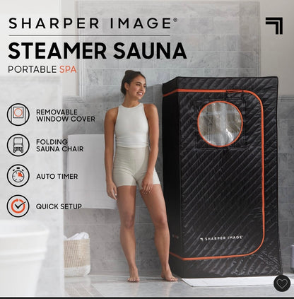 Sharper image steamer sauna portable spa - OPEN BOX - PICK UP ONLY