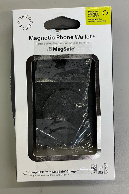 Popsockets magnetic phone wallet with grip and MagSafe - AS IS - MISSING MAGNETIC ADAPTER RING - OPEN BOX