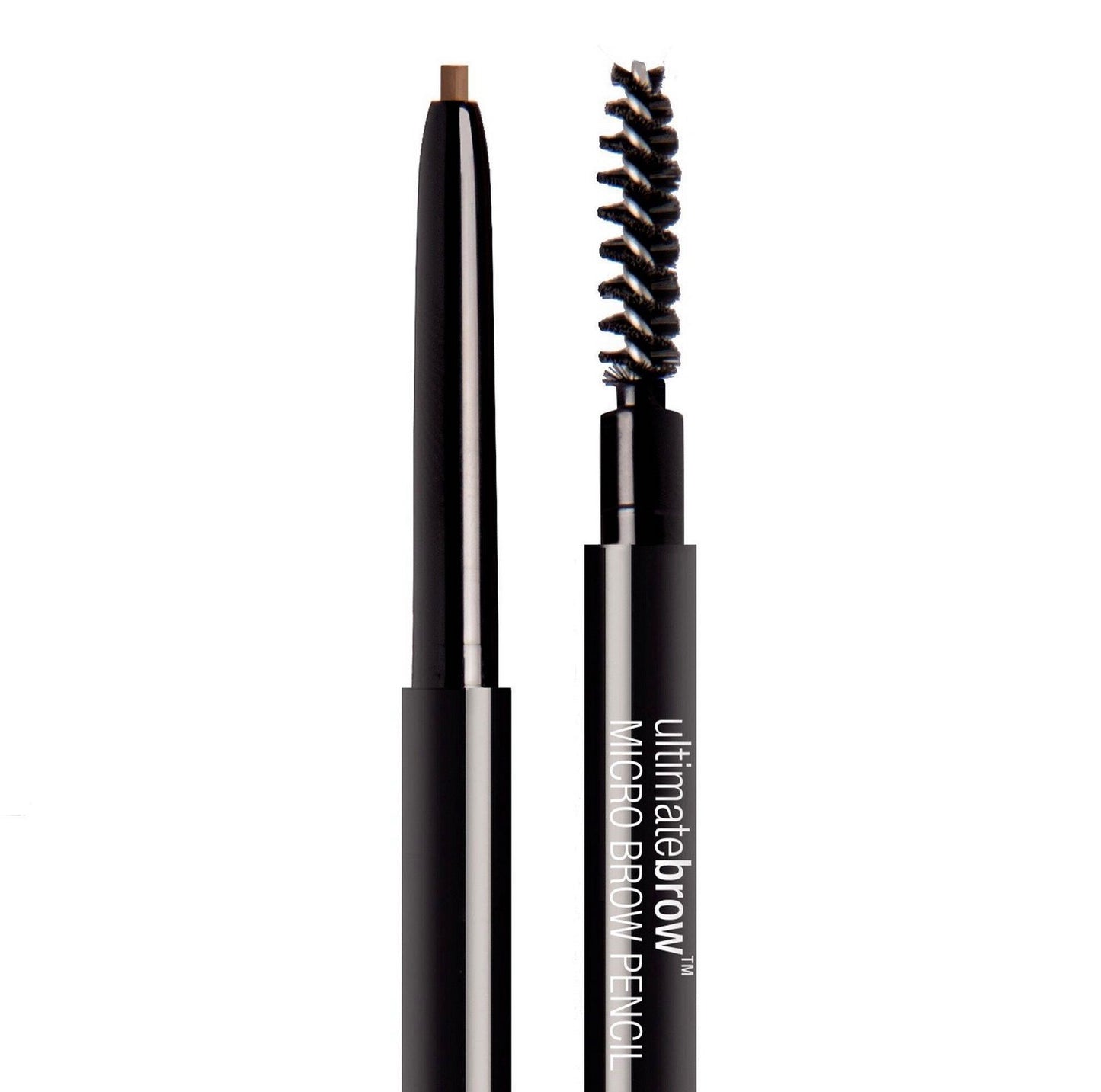 Brow pencil features a 1.5 mm micro tip designed for drawing precise, hair-like strokes.