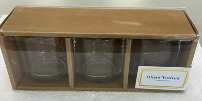 3pk Glass Votive
