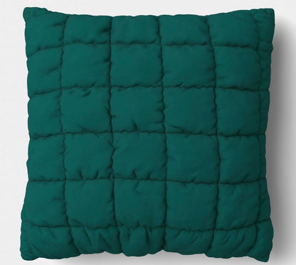 19x19” quilted solid pillow - Dark Green