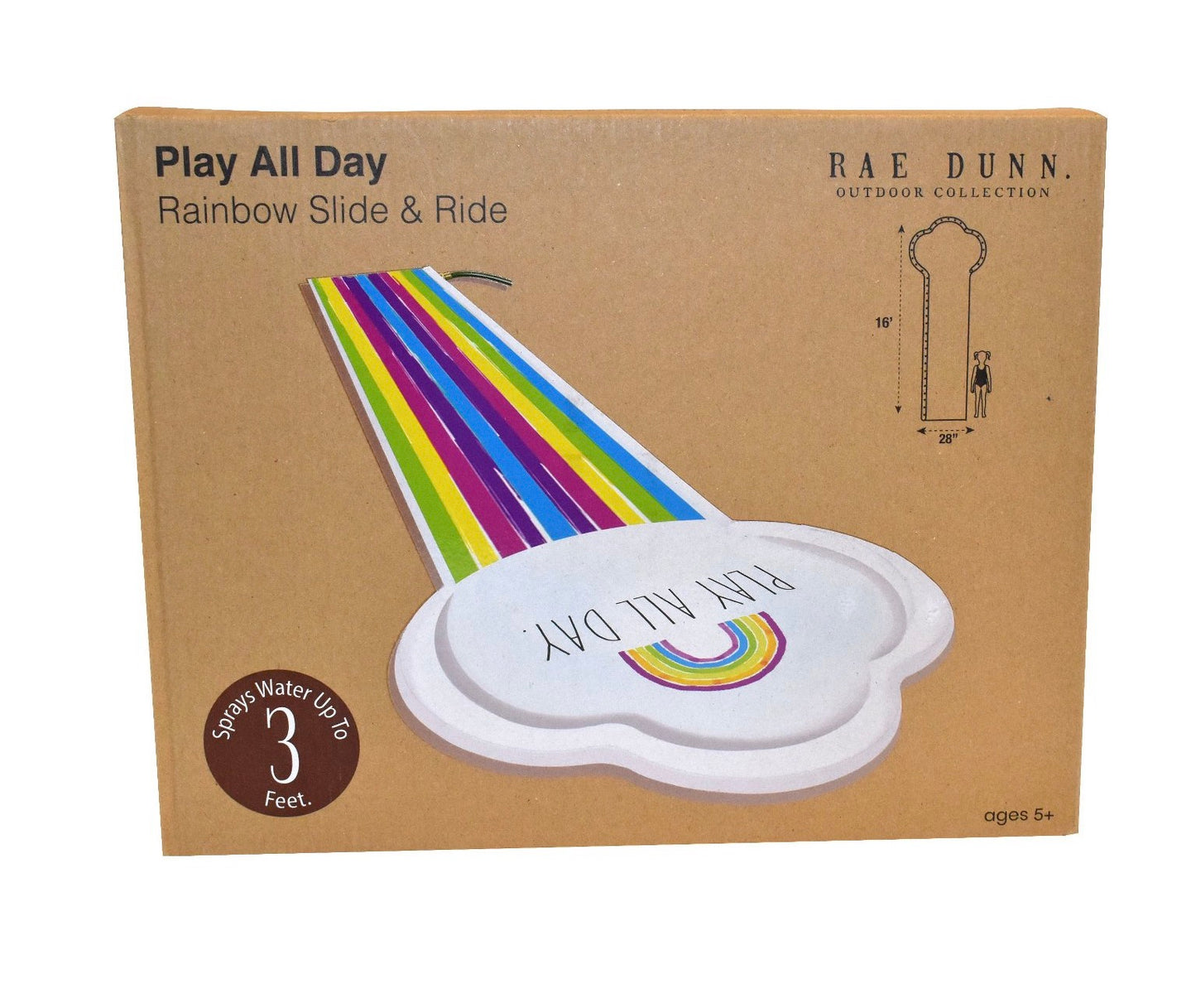 Float 16ft Rainbow Slide and Ride Splash Pad by Rae Dunn