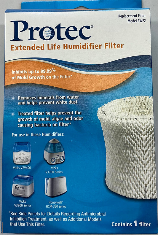 Protec Replacement wicking humidifier filter-compatible with Vicks humidifiers,Honeywell air purifiers-1 count