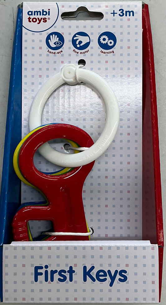 Ambi Toys First Keys, a classic rattle and teether set for infants