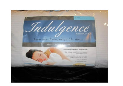 Indulgence Down Alternative Side Sleeper Pillow Medium Density King-White/Gray
