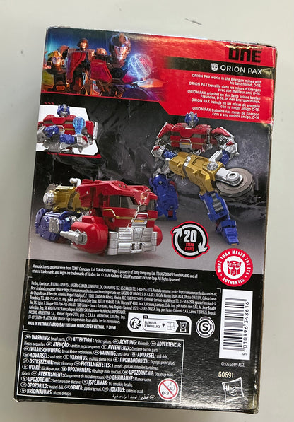 Transformers studio series Transformers: one deluxe class Orion Pax - DAMAGED PACKAGE