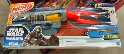 Nerf Star Wars The Mandalorian blaster - AS IS - OPEN/DAMAGED BOX - MISSING DARTS