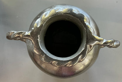 Handled vase silver - AS IS - SOME MINOR COSMETIC FLAWS