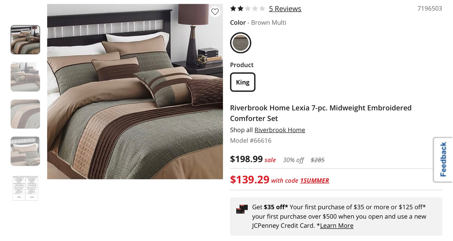 Riverbrook Home Lexia 7-pc. Midweight Embroidered Comforter Set king