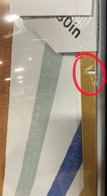20”x30” thin poster frame brass - AS IS - SOME MINOR COSMETIC FLAWS (see pictures) - PICK UP ONLY