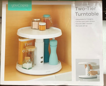 YouCopia Crazy Susan Two Tier Turntable