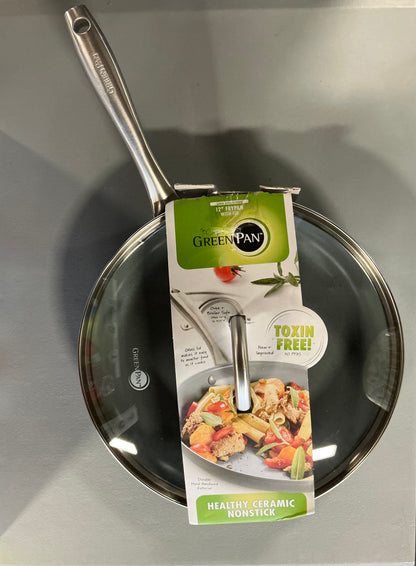 GreenPan Lima Hard Anodized Ceramic Non-Stick 12" Covered Frypan - Open Box