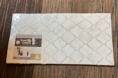 (Clearance) FINAL SALE Smart Tiles 2pk XL Glossy Peel & Stick 3D Tile Paper Backsplash Arabesco Marble: Best Stick On Kitchen
Backsplash