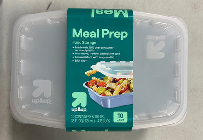 28oz meal prep food storage containers - rectangle - 3.5 cup divided container - AS IS ONLY 8Pk