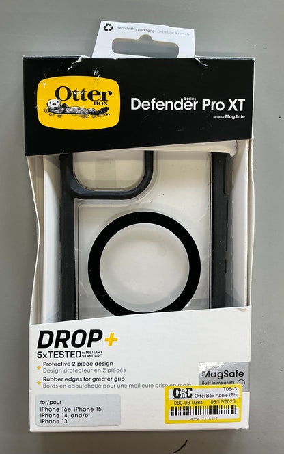 OtterBox Apple iPhone 17e/16e/iphone 15/iPhone 14/iPhone 13 defender series pro XT with MagSafe case - dark side - OPEN/DAMAGED PACKAGE