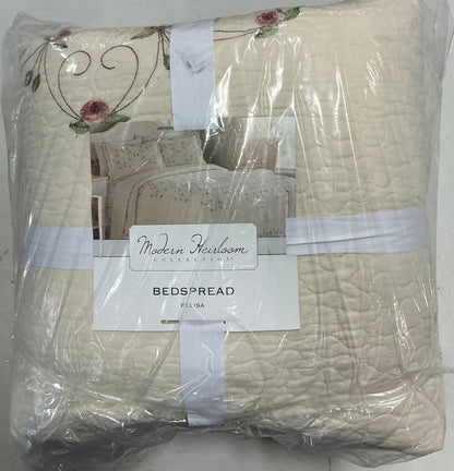 Modern Heirloom Felisa Bedspread Only Queen 102”x118”-Cream/Floral