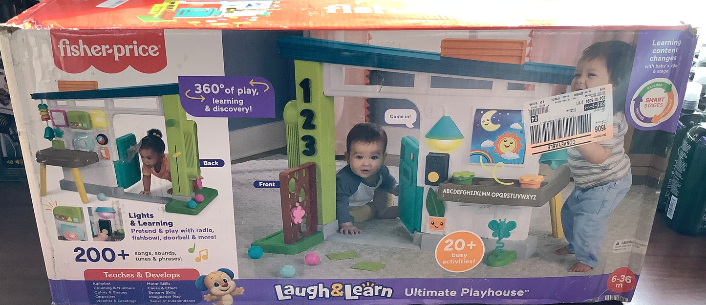 (CLEARANCE) Fisher-Price Laugh & Learn Ultimate Playhouse Baby & Toddler Electronic Learning Toy