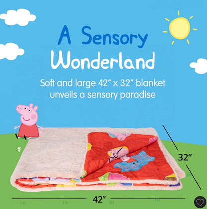 Plushible Peppa Pig blanket bestie, 2-in-1 stuffed animal and baby security blanket-unzip to reveal blanket
