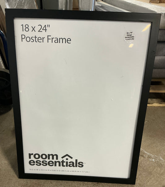 18x24x1” profile poster frame black, plexiglass - AS IS - SOME COSMETIC FLAWS - PICK UP ONLY