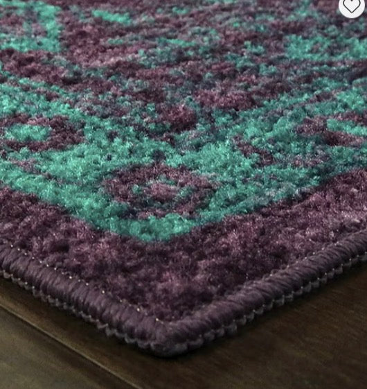 Maples Nora Bordered Indoor Rectangular Runner 20x60 Inch