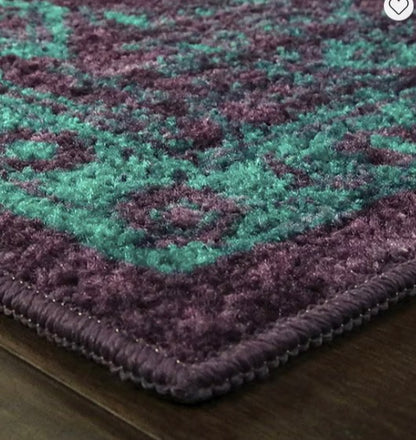 Maples Nora Bordered Indoor Rectangular Runner 20x60 Inch