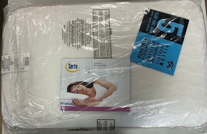 Serta® Align Revive Memory Foam Medium Density Bed Pillow Queen-White/Brown