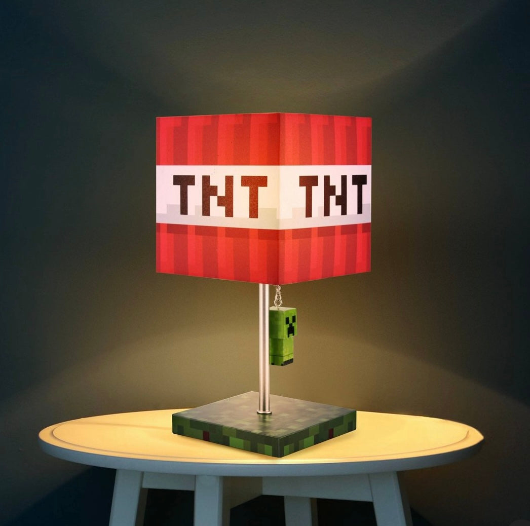 Minecraft TNT table lamp (includes LED light bulb) - SOME COSMETIC FLAWS