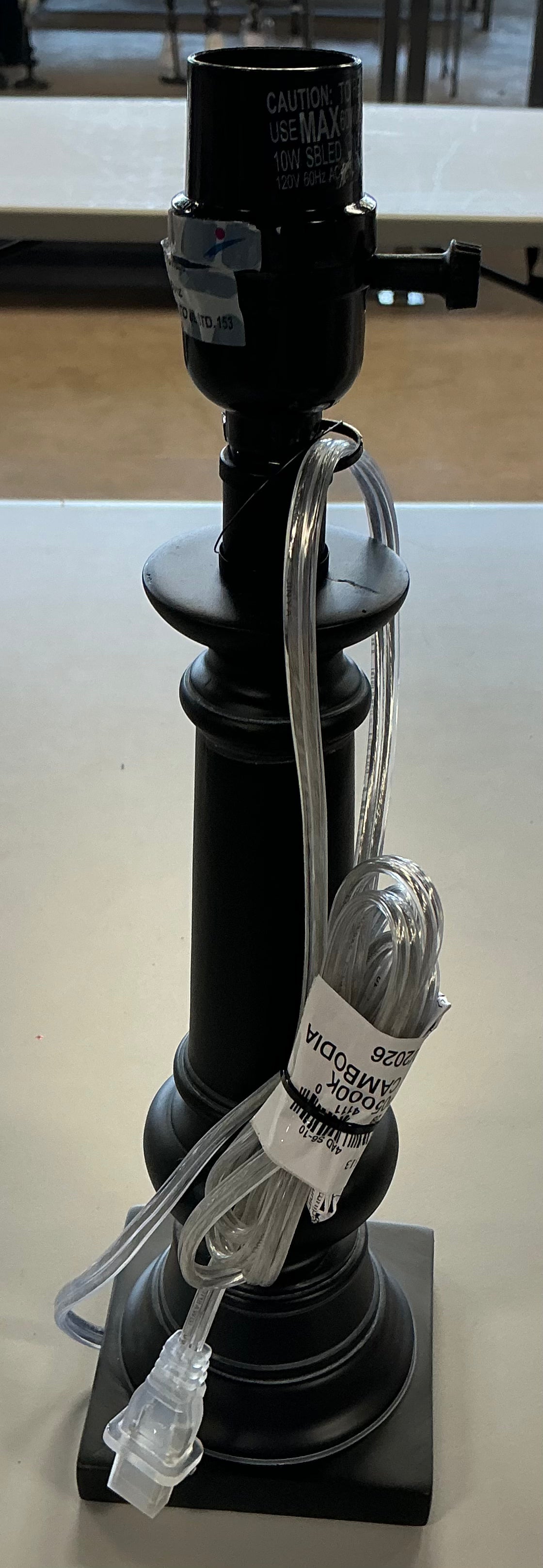 Column small lamp base black - MINOR COSMETIC FLAW