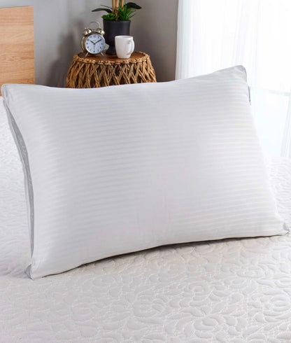 Indulgence Down Alternative Side Sleeper Pillow Medium Density King-White/Gray