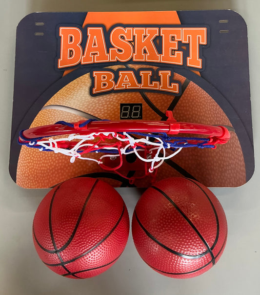 THRIFTY 70 - Trimate basketball hoop game - AS IS - ONLY BASKETBALL HOOP & 2 BALLS - FINAL SALE - NO RETURNS