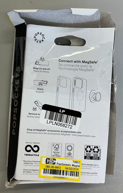 Popsocket magnetic phone grip with MagSafe, magnetic adapter ring included - Delicate Floral Berry - OPEN PACKAGE