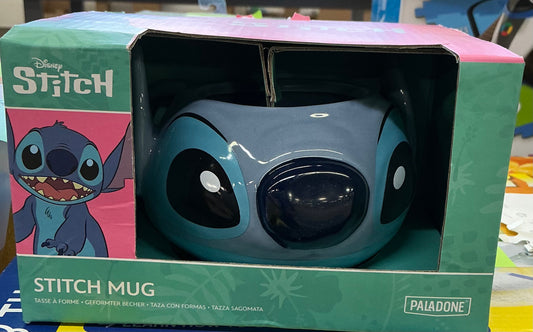 Disney Stitch shaped ceramic mug in its original packaging