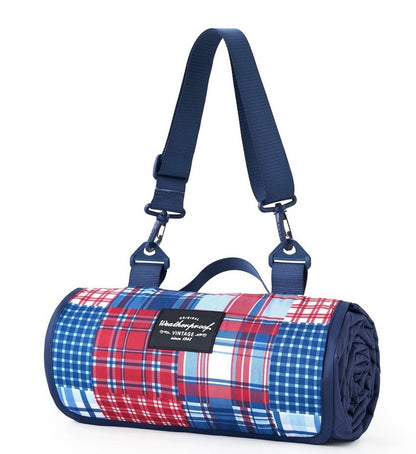 Weatherproof vintage madras throw blanket - 60x72”