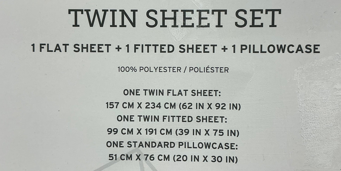 Eddie Bauer Microfiber 3 Pieces Sheet Set Twin-Color(Poppy Plaid)