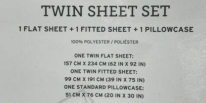 Eddie Bauer Microfiber 3 Pieces Sheet Set Twin-Color(Poppy Plaid)