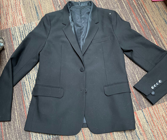 CLEARANCE - FINAL SALE - Helmut Lang, 2000’s Black Moleskin Two-button Blazer Size 6